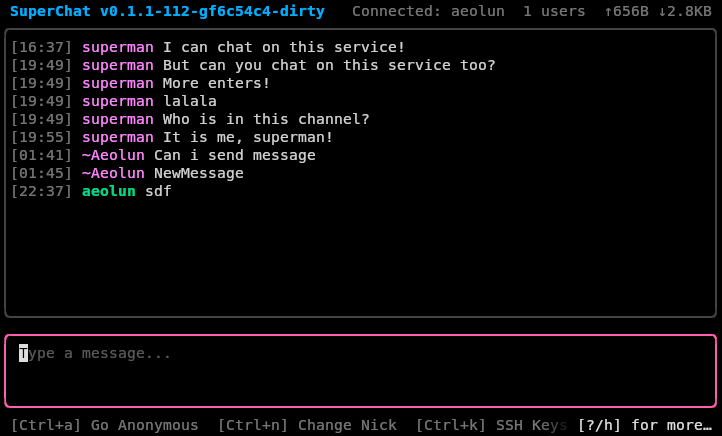 SuperChat linear chat view