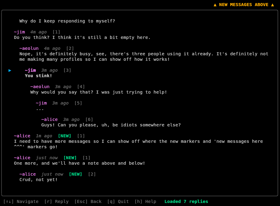 SuperChat thread view with nested replies